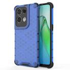 For OPPO Reno8 Pro+ Shockproof Honeycomb PC + TPU Phone Case(Blue) - 1