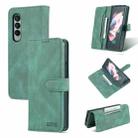 For Samsung Galaxy Z Fold4 AZNS Dream II Skin Feel PU+TPU Horizontal Flip PU Phone Case(Green) - 1
