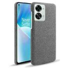 For OnePlus Nord 2T 5G Cloth Coated Hard Plastic Phone Case(Grey) - 1