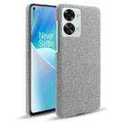 For OnePlus Nord 2T 5G Cloth Coated Hard Plastic Phone Case(Light Grey) - 1