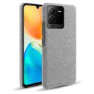 For vivo S15 Pro Cloth Coated Hard Plastic Phone Case(Light Grey) - 1