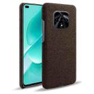 For Huawei nova 9Z 5G Cloth Coated Hard Plastic Phone Case(Brown) - 1