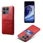 For OnePlus Ace Racing Dual Card Slots Calf Texture PC + PU Phone Case(Red) - 1