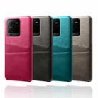For vivo S15 Dual Card Slots Calf Texture PC + PU Phone Case(Green) - 6