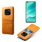 For Huawei nova 9Z 5G Dual Card Slots Calf Texture PC + PU Phone Case(Orange) - 1