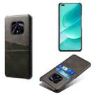 For Huawei nova 9Z 5G Dual Card Slots Calf Texture PC + PU Phone Case(Black) - 1