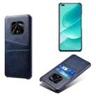 For Huawei nova 9Z 5G Dual Card Slots Calf Texture PC + PU Phone Case(Blue) - 1