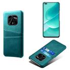 For Huawei nova 9Z 5G Dual Card Slots Calf Texture PC + PU Phone Case(Green) - 1