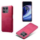 For OnePlus Ace Racing Calf Texture PC + PU Phone Case(Rose Red) - 1