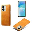 For OnePlus Nord 2T 5G Calf Texture PC + PU Phone Case(Orange) - 1