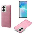 For OnePlus Nord 2T 5G Calf Texture PC + PU Phone Case(Pink) - 1
