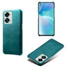 For OnePlus Nord 2T 5G Calf Texture PC + PU Phone Case(Green) - 1