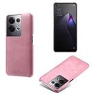 For OPPO Reno8 Pro+ Calf Texture PC + PU Phone Case(Pink) - 1