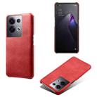 For OPPO Reno8 Pro+ Calf Texture PC + PU Phone Case(Red) - 1