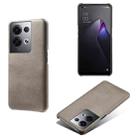 For OPPO Reno8 Pro+ Calf Texture PC + PU Phone Case(Grey) - 1