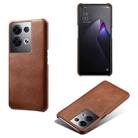 For OPPO Reno8 Pro+ Calf Texture PC + PU Phone Case(Brown) - 1