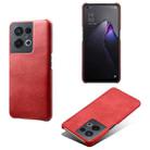 For OPPO Reno8 Pro Calf Texture PC + PU Phone Case(Red) - 1