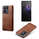 For OPPO Reno8 Pro Calf Texture PC + PU Phone Case(Brown) - 1