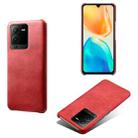 For vivo S15 Pro Calf Texture PC + PU Phone Case(Red) - 1