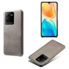 For vivo S15 Pro Calf Texture PC + PU Phone Case(Grey) - 1