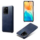 For vivo S15 Pro Calf Texture PC + PU Phone Case(Blue) - 1