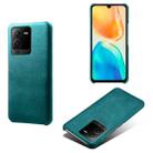 For vivo S15 Pro Calf Texture PC + PU Phone Case(Green) - 1