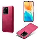 For vivo S15 Pro Calf Texture PC + PU Phone Case(Rose Red) - 1