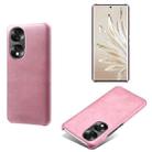 For Honor 70 Calf Texture PC + PU Phone Case(Pink) - 1