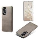 For Honor 70 Calf Texture PC + PU Phone Case(Grey) - 1