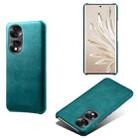 For Honor 70 Calf Texture PC + PU Phone Case(Green) - 1