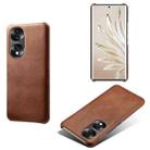 For Honor 70 Calf Texture PC + PU Phone Case(Brown) - 1