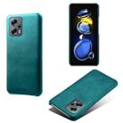 For Xiaomi Redmi Note 11T Pro+ Calf Texture PC + PU Phone Case(Green) - 1