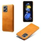 For Xiaomi Redmi Note 11T Pro Calf Texture PC + PU Phone Case(Orange) - 1
