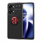 For OnePlus Nord 2T Metal Ring Holder TPU Phone Case(Black+Red) - 1