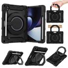 For OPPO Pad Armor Contrast Color Silicone + PC Tablet Case(Black) - 1