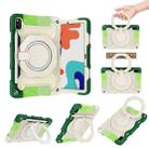For Huawei MatePad 10.4 Armor Contrast Color Silicone + PC Tablet Case(Colorful Green) - 1