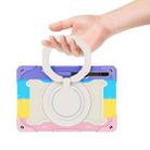 For Samsung Galaxy Tab S8 Ultra Armor Contrast Color Silicone + PC Tablet Case(Colorful Pink) - 5