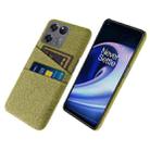 For OnePlus Ace Racing Cloth Texture Card Slot PC+Nylon Phone Case(Yellow) - 1