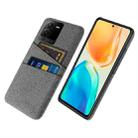 For vivo S15 Pro Cloth Texture Card Slot PC+Nylon Phone Case(Grey) - 1