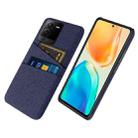 For vivo S15 Pro Cloth Texture Card Slot PC+Nylon Phone Case(Blue) - 1