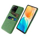 For vivo S15 Cloth Texture Card Slot PC+Nylon Phone Case(Green) - 1