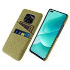 For Huawei nova 9z 5G Cloth Texture Card Slot PC+Nylon Phone Case(Yellow) - 1