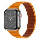 Strong Magnetic Leather Watch Band For Apple Watch Series 9&8&7 41mm / SE 3&SE 2&6&SE&5&4 40mm / 3&2&1 38mm(Golden Brown) - 1