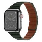 Strong Magnetic Leather Watch Band For Apple Watch Series 8&7 41mm / SE 2&6&SE&5&4 40mm / 3&2&1 38mm(Sequoia Green) - 1