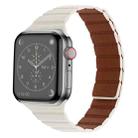 Strong Magnetic Leather Watch Band For Apple Watch Series 8&7 41mm / SE 2&6&SE&5&4 40mm / 3&2&1 38mm(Starlight) - 1