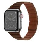 Strong Magnetic Leather Watch Band For Apple Watch Series 8&7 41mm / SE 2&6&SE&5&4 40mm / 3&2&1 38mm(Brown) - 1