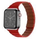 Strong Magnetic Leather Watch Band For Apple Watch Ultra 49mm / Series 8&7 45mm / SE 2&6&SE&5&4 44mm / 3&2&1 42mm(Red) - 1