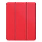 For iPad Pro 11 inch 2020 Custer Pattern TPU Smart Tablet Holster with Sleep Function & Tri-Fold Bracket & Pen Slot(Scarlet) - 2