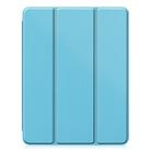 For iPad Pro 11 inch 2020 Custer Pattern TPU Smart Tablet Holster with Sleep Function & Tri-Fold Bracket & Pen Slot(Sky Blue) - 2