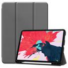 For iPad Pro 11 inch 2020 Custer Pattern TPU Smart Tablet Holster with Sleep Function & Tri-Fold Bracket & Pen Slot(Gray) - 1